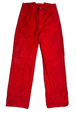 SPLIT BACK JEANS / DEEP RED