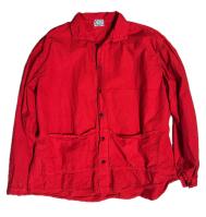 FLIPPED COLLAR SHIRT / RED