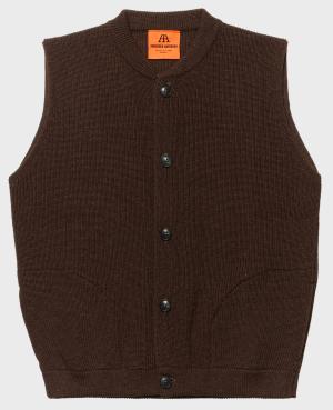 SKIPPER VEST / NATURAL BROWN