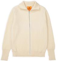NAVY FULL ZIP / OFF WHITE