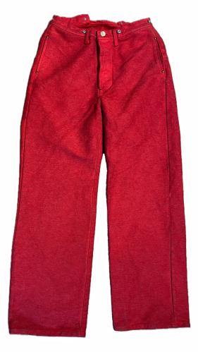 SPLIT BACK JEANS / ROYAL MAIL RED