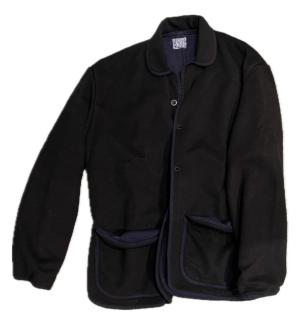 LOBSTER TAIL JACKET / BLACK WOOL BAIZE
