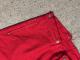 SPLIT BACK JEANS / DEEP RED