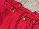 SPLIT BACK JEANS / DEEP RED