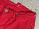 SPLIT BACK JEANS / DEEP RED
