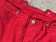 SPLIT BACK JEANS / DEEP RED
