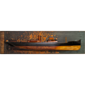 Burnt half hull model nr.3/RESERVED
